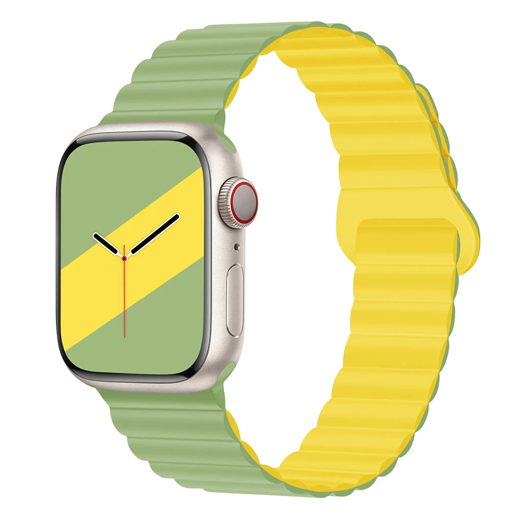 Silicone Magnetic Strap for Apple Watch Band 44Mm 45Mm 49Mm 40Mm 41Mm 38Mm 42Mm Bracelet Iwatch Series 8 9 3 5 4 SE 6 7 Ultra 2