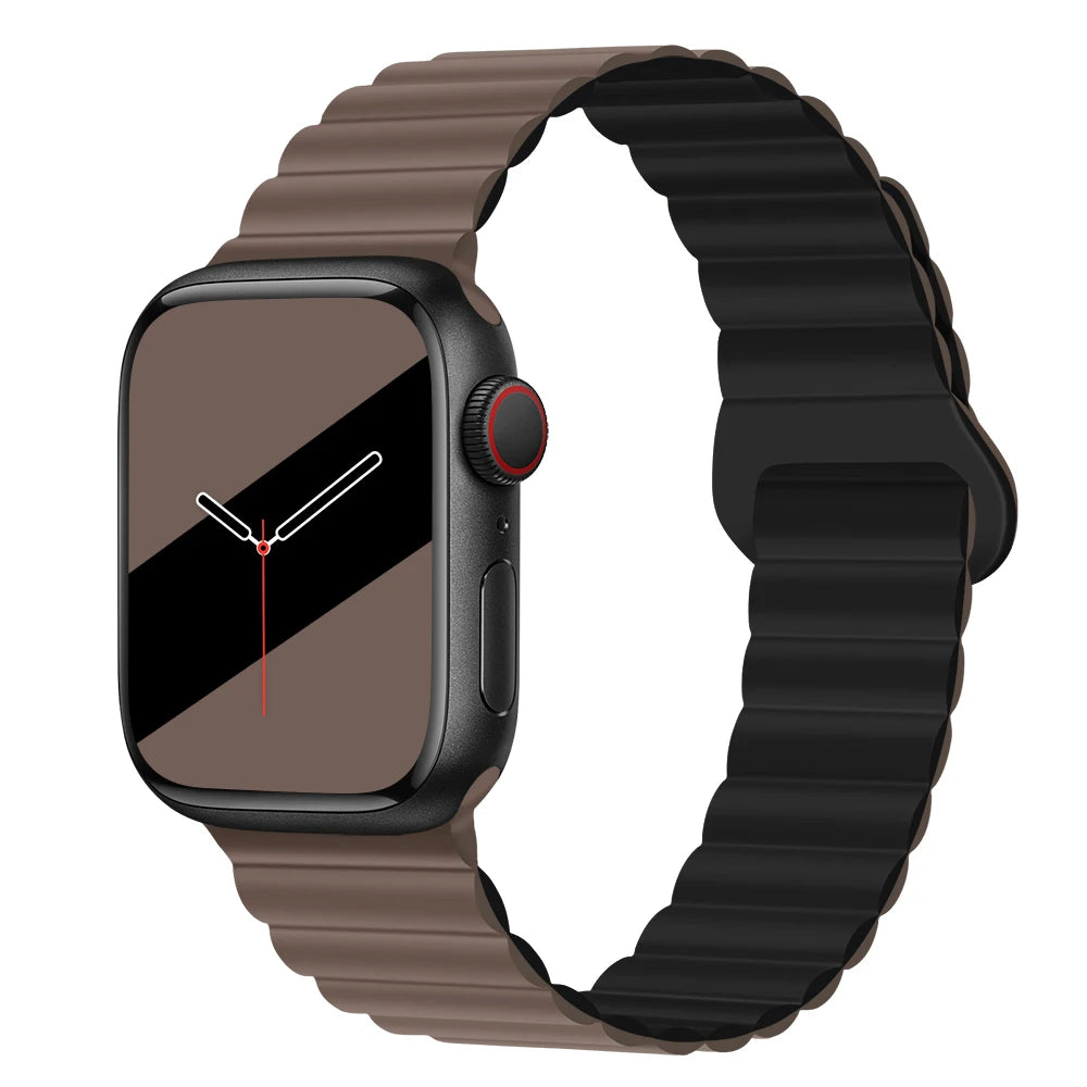 Silicone Magnetic Strap for Apple Watch Band 44Mm 45Mm 49Mm 40Mm 41Mm 38Mm 42Mm Bracelet Iwatch Series 8 9 3 5 4 SE 6 7 Ultra 2